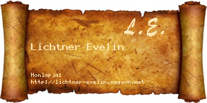 Lichtner Evelin névjegykártya